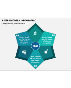 3 Steps Modern Infographic PPT Slide 1