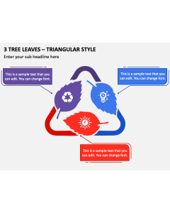 3 Tree Leaves - Triangular Style PPT Slide 2