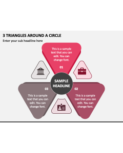 3 Triangles around a Circle PPT Slide 1