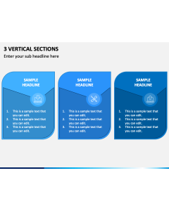 3 Vertical Sections PPT Slide 1