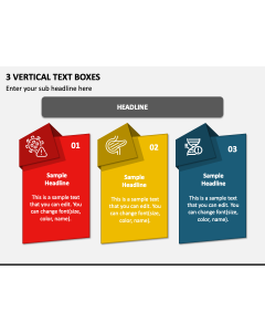 3 Vertical Text Boxes PPT Slide 1