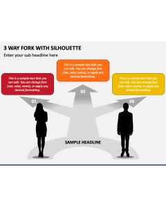 3 Way Fork with Silhouette PPT Slide 1