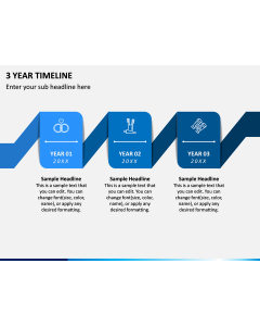 3 Year Timeline PPT Slide 1
