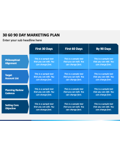 30 60 90 Day Marketing Plan PPT Slide 1