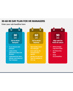 30-60-90 Day Plan for HR Managers PPT Slide 1