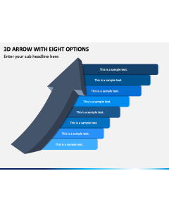 3D Arrow with Eight Options PPT Slide 1