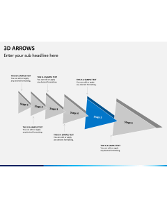3D arrows PPT slide 1