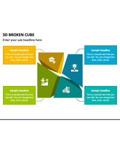 3D Broken Cube PPT Slide 1