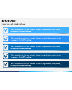3D Checklist PPT Slide 1