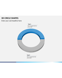 3D circle shapes PPT slide 3