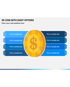 3D Coin with Eight Options PPT Slide 1