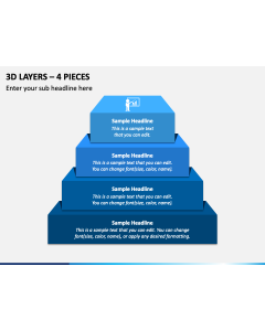 3d Layers - 4 Pieces PPT Slide 1