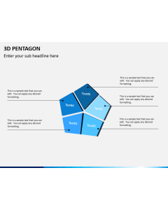 3D pentagon PPT slide 1