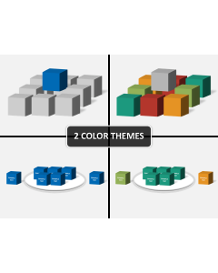 3D squares PPT cover slide 