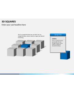 3D squares PPT slide 1