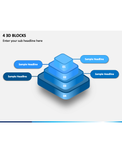 4 3d Blocks PPT Slide 1