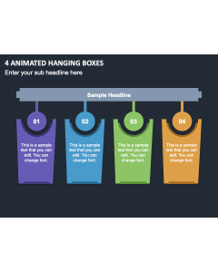 4 Animated Hanging Boxes PPT Thumbnail