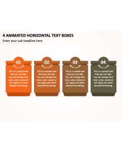4 Animated Horizontal Text Boxes PPT Thumbnail