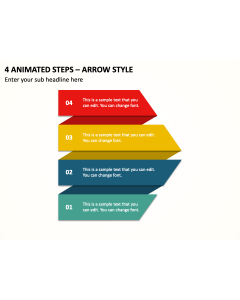 4 Animated Steps - Arrow Style PPT Thumbnail