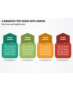 4 Animated Text Boxes with Arrow PPT Thumbnail