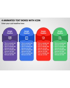 4 Animated Text Boxes with Icon PPT Thumbnail