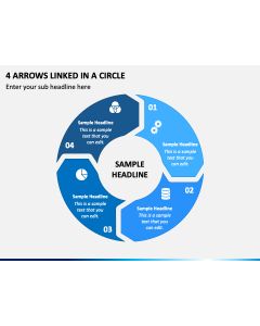 4 Arrows Linked in a Circle PPT Slide 1