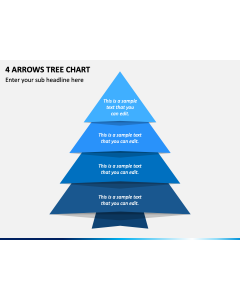 4 Arrows Tree Chart PPT Slide 1