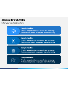4 Boxes Infographic PPT Slide 1