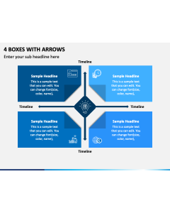 4 Boxes with Arrows PPT Slide 1