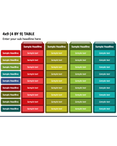 4 by 9 Table PPT Slide 1