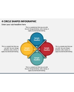 4 Circle Shapes Infographic PPT Slide 1