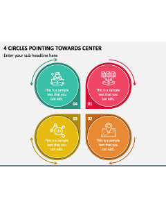 4 Circles Pointing Towards Center PPT Slide 1