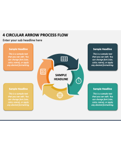 4 Circular Arrow Process Flow PPT Slide 1