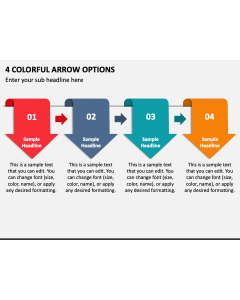 4 Colorful Arrow Options PPT Slide 1