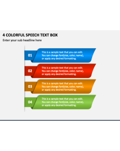 4 Colorful Speech Text Box PPT Slide 1