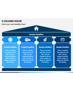 4 Column House PPT Slide 1