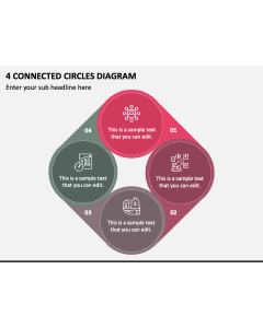 4 Connected Circles Diagram PPT Slide 1