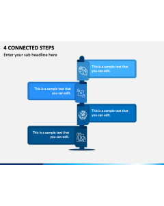 4 Connected Steps PPT Slide 1