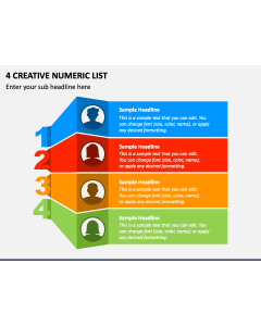 4 Creative Numeric List PPT Slide 1