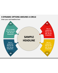 4 Dynamic Options around a Circle PPT Slide 1