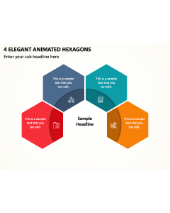 4 Elegant Animated Hexagons PPT Thumbnail
