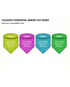 4 Elegant Horizontal Arrow Text Boxes PPT Thumbnail