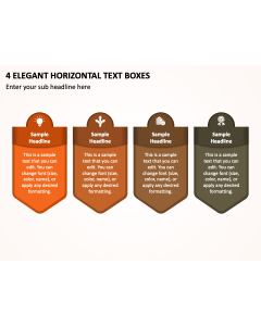 4 Elegant Horizontal Text Boxes PPT Thumbnail