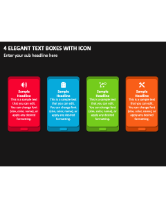 4 Elegant Text Boxes with Icon PPT Thumbnail