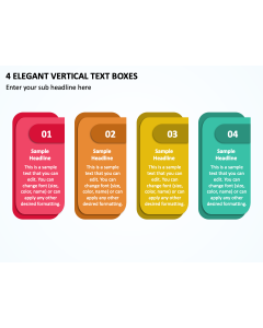 4 Elegant Vertical Text Boxes PPT Thumbnail