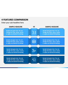4 Features Comparison PPT Slide 1