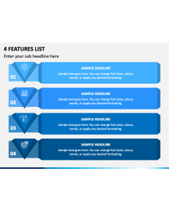 4 Features List PPT Slide 1