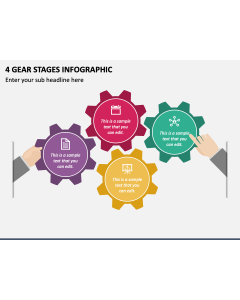 4 Gear Stages Infographic PPT Slide 1