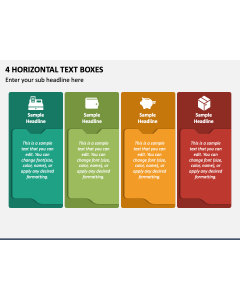 4 Horizontal Text Boxes PPT Slide 1