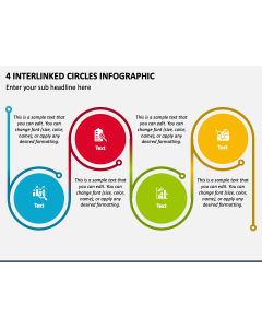 4 Interlinked Circles Infographic PPT Slide 1